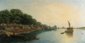 PETTITT Joseph Paul View Of The River Thames At Cheyne Walk PETTITT Joseph Paul View Of The River Thames At Cheyne Walk