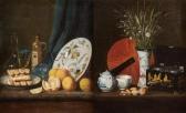 PHALIPON Adolphe Nature Morte À L'éventail PHALIPON Adolphe Nature Morte À L'éventail