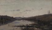 PHELPS William Preston Fishing In Late Autumn PHELPS William Preston Fishing In Late Autumn