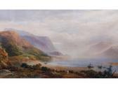 PHILP James George A View Across A Continental Lake With Mountains On The Horizon PHILP James George A View Across A Continental Lake With Mountains On The Horizon