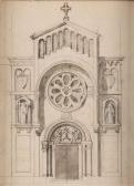 PIACENTINI Marcello Studio Per Chiesa Da Realizzarsi A Littoria PIACENTINI Marcello Studio Per Chiesa Da Realizzarsi A Littoria