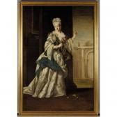 PIANE dalle, il Mulinaretto Giovanni Maria A Portrait Of A Noblewoman, Full Length, Standing In A Classical Palace And Wearing A White Satin Dress And Pearl Neclace PIANE dalle, il Mulinaretto Giovanni Maria A Portrait Of A Noblewoman, Full Length, Standing In A Classical Palace And Wearing A White Satin Dress And Pearl Neclace