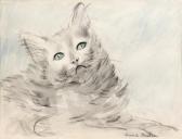 PICABIA Francis Sans Titre (le Chat Aux Yeux Verts), PICABIA Francis Sans Titre (le Chat Aux Yeux Verts),