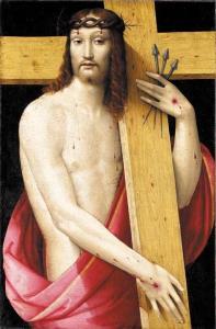 Andrea Piccinelli Il Brescianino - Christ que guardaram a cruz, como o homem das amarguras