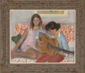 PICHOT SOLER Ramon Young Men Playing The Guitar PICHOT SOLER Ramon Young Men Playing The Guitar