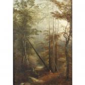 PICKERING Joseph Langsdale Wooded Landscape With Falling Tree PICKERING Joseph Langsdale Wooded Landscape With Falling Tree