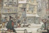 PIECK Anton A Bustling Street In Winter PIECK Anton A Bustling Street In Winter