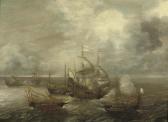 pieter savery A Naval Engagement Between A Galleon And Frigates pieter savery A Naval Engagement Between A Galleon And Frigates