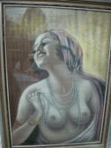 PIGILI Femme En Buste Au Collier De Perle PIGILI Femme En Buste Au Collier De Perle