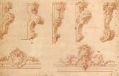 PINET Nicolas Feuille D'études D'ornements
Sanguine PINET Nicolas Feuille D'études D'ornements
Sanguine