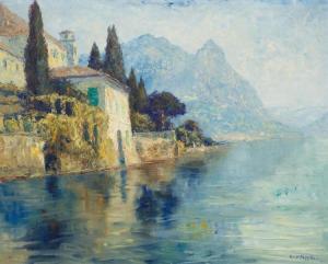 Otto Eduard Pippel - A Lake Landscape In Ticino