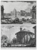 piranesi giovanni battista Two Impressions: Veduta Del Tempio Di Cibele A Piazza Della Bocco Della Verita And Veduta Della Gran Piazza E Basilica Di S. Pietro.. piranesi giovanni battista Two Impressions: Veduta Del Tempio Di Cibele A Piazza Della Bocco Della Verita And Veduta Della Gran Piazza E Basilica Di S. Pietro..