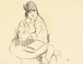 PISSARRO Ludovic Rodo A Study Of A Young Lady PISSARRO Ludovic Rodo A Study Of A Young Lady