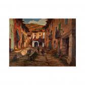 PLANAS DORIA Francisco Paisaje Rural Con Figuras PLANAS DORIA Francisco Paisaje Rural Con Figuras