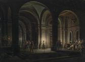 PLATZER Josef Fantastic Prison Architecture With Figures In 17th-century Costumes PLATZER Josef Fantastic Prison Architecture With Figures In 17th-century Costumes
