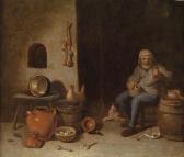 POEL van der Egbert Lievensz. A Peasant Interior With A Man Drinking POEL van der Egbert Lievensz. A Peasant Interior With A Man Drinking