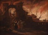 POEL van der Egbert Lievensz. Lot Und Seine Töchter Fliehen Aus Dem Brennenden Sodom POEL van der Egbert Lievensz. Lot Und Seine Töchter Fliehen Aus Dem Brennenden Sodom