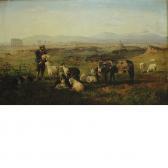 POINGDESTRE Charles Henry A Shepherd And His Flock At Rest POINGDESTRE Charles Henry A Shepherd And His Flock At Rest