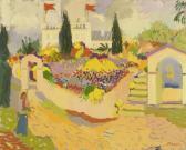 POLASTRI CONSTANTIN Park Landscape In The Summer With A Woman POLASTRI CONSTANTIN Park Landscape In The Summer With A Woman