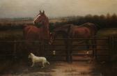 POLET Johan Horses At A Gate, A Terrier By A Rabbit Hole POLET Johan Horses At A Gate, A Terrier By A Rabbit Hole