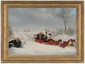 POLLARD James The Liverpool Mail Near St. Albans In A Snow Drift POLLARD James The Liverpool Mail Near St. Albans In A Snow Drift