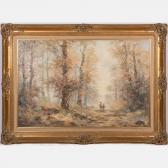 POLLET Jules Autumn Landscape With Children POLLET Jules Autumn Landscape With Children