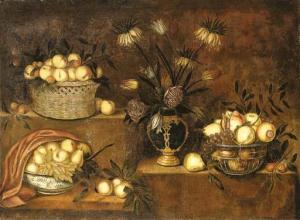 Antonio Ponce - Peaches In A Wicker Basket