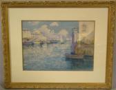 PONCHIN Antoine Venetian Canal Scene, Les Martigues PONCHIN Antoine Venetian Canal Scene, Les Martigues