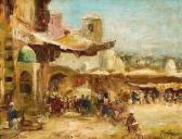PONTOY Henri Händler In Der Kasbah Von Algier(?) PONTOY Henri Händler In Der Kasbah Von Algier(?)