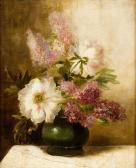 PORCELLI Antonio Vaso Con Lillà E Peonie PORCELLI Antonio Vaso Con Lillà E Peonie