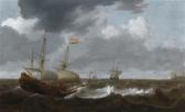 PORCELLIS Jan Ships On A Turbulent Sea PORCELLIS Jan Ships On A Turbulent Sea
