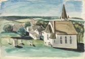 PORTER Fairfield Landscape With A White Church PORTER Fairfield Landscape With A White Church