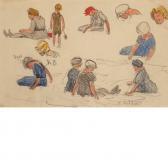 POTTHAST Edward Henry Studies Of Beach Figures POTTHAST Edward Henry Studies Of Beach Figures