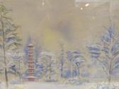POYSER Philip Chinese Tower Amongst Woodland POYSER Philip Chinese Tower Amongst Woodland