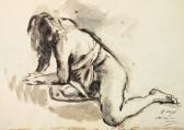 POZZI Ennio Nudo Di Donna Semidistesa. POZZI Ennio Nudo Di Donna Semidistesa.