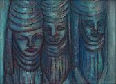 PRELLER Alexis Three Benin Figures PRELLER Alexis Three Benin Figures
