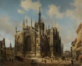 PREMAZZI Luigi Ossipovitch Veduta Dell'abside Del Duomo Dalla Corsia Dei Servi PREMAZZI Luigi Ossipovitch Veduta Dell'abside Del Duomo Dalla Corsia Dei Servi