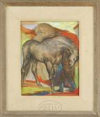 PRESSER Josef Readying The Horse PRESSER Josef Readying The Horse