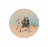 PRIANISHNIKOV Ivan Petrovich A Couple On Horseback PRIANISHNIKOV Ivan Petrovich A Couple On Horseback