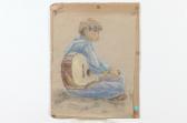 PRINCE SPEAR ARTHUR Portrait Of Boy With Guitar PRINCE SPEAR ARTHUR Portrait Of Boy With Guitar