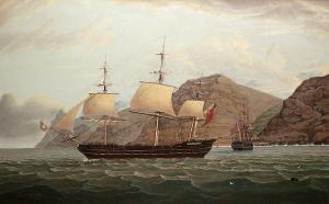 James Fulton Pringle - H.m. Frigate "phoenix" Leaving St. Helena