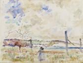 PRINGLE John Quinton Feeding The Hens, Ardesier PRINGLE John Quinton Feeding The Hens, Ardesier