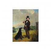 PRINGLE William J. Mr Burdett With His Gun Dog In The Grounds Of Coombe Abbey, Coventry PRINGLE William J. Mr Burdett With His Gun Dog In The Grounds Of Coombe Abbey, Coventry