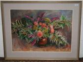 PRYSE Tessa Spencer Still Life Of Buddlias And Roses PRYSE Tessa Spencer Still Life Of Buddlias And Roses