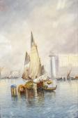 PURIGINI ANTON Venetian Scene Of Boats PURIGINI ANTON Venetian Scene Of Boats