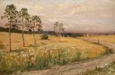 PURVITIS Wilhelm C. Landscape With Figure On Pathway PURVITIS Wilhelm C. Landscape With Figure On Pathway