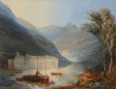 PYNE James Baker Fishing Boats On A Loch PYNE James Baker Fishing Boats On A Loch