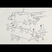 QARLIKSAQ HAROLD Man And Dogs Hunting Musk-ox QARLIKSAQ HAROLD Man And Dogs Hunting Musk-ox