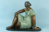 quiroz gerardo Seated Indian Female In Green Dress quiroz gerardo Seated Indian Female In Green Dress