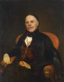 RAAB George Portrait Of A Gentleman In A Red Armchair RAAB George Portrait Of A Gentleman In A Red Armchair